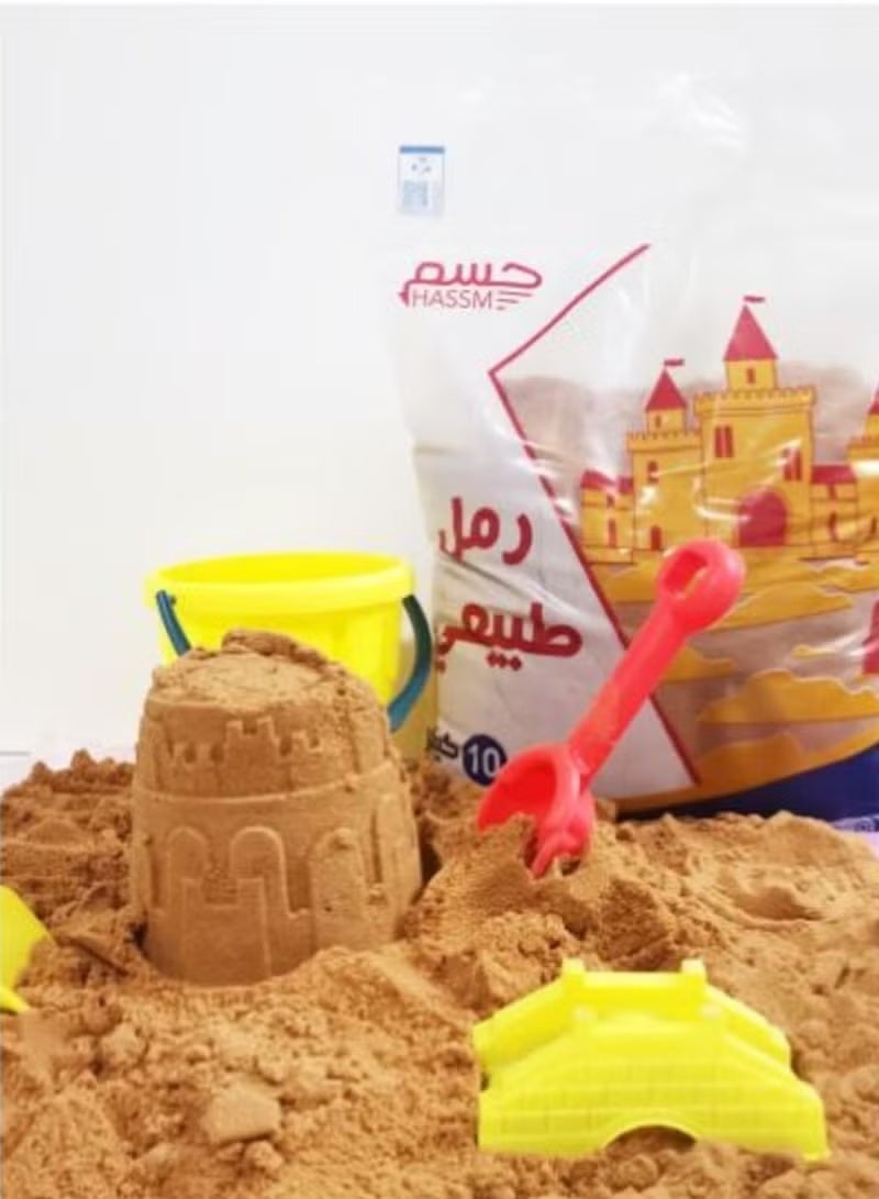 HASSM Natural washed and dry sand, 10 kg, ideal for sandboxes and outdoor use. Fun for play and skill development. - Image 4